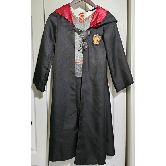 Harry Potter Classic Boys Costume 10-12 Robe Top Glasses Gryffindor Hogwarts Kid - Picture 1 of 7